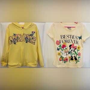 Disney Girls Zip Up Hoodie & Matching Tee
Set, Size 7/8 NWT